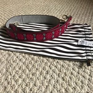 Henri Bendel Red Floral Guitar Strap for Purse